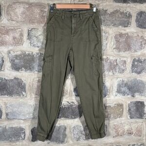 SO High-Rise Jogger Pants Army Green Cargo Pockets Stretch Casual Junior's Small